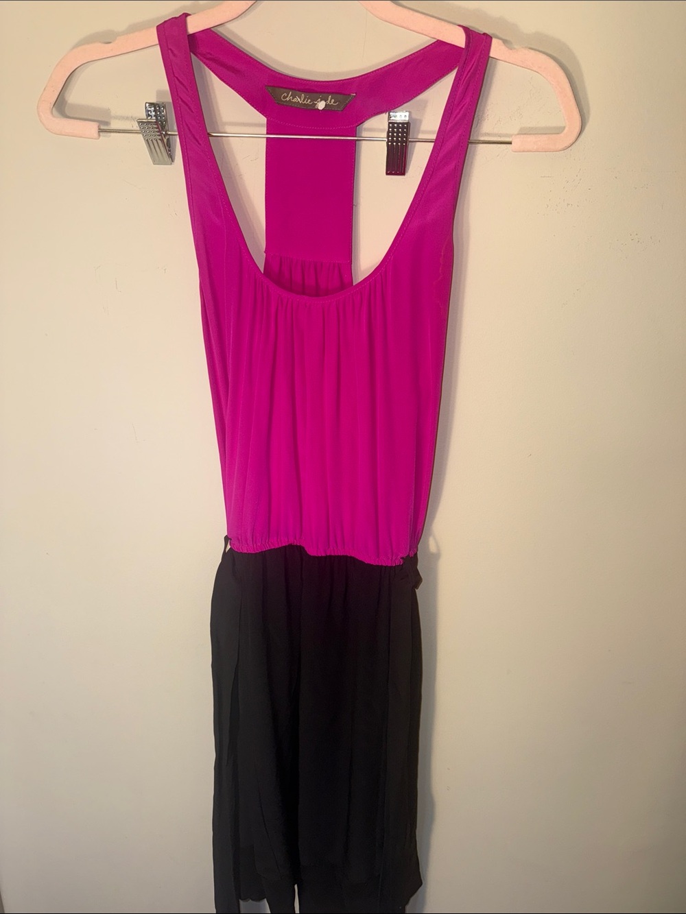 charlie jade Fuchsia Racerback Dress